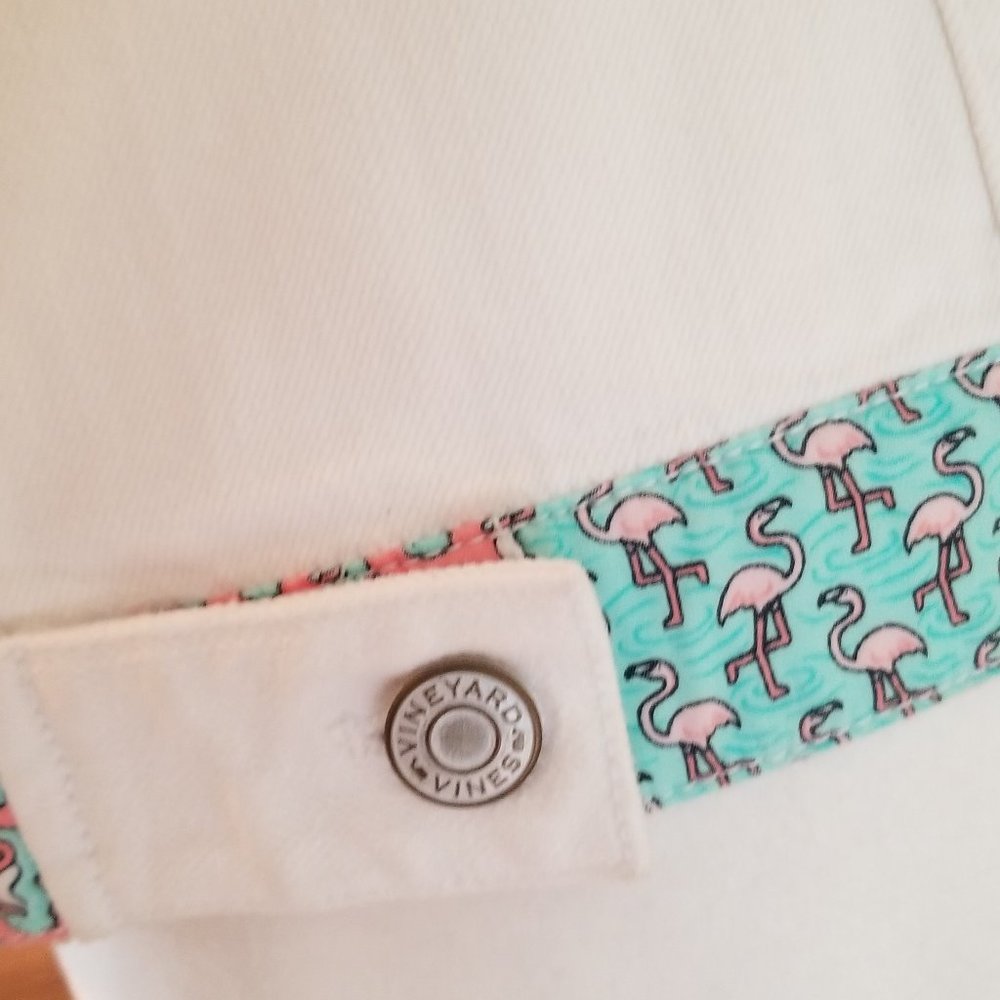 Vineyard Vines White Denim Jean Jacket Size Med - Picture 4 of 10